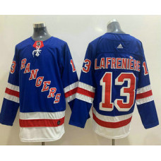 New York Rangers #13 Alexis Lafreniere Royal Blue Hockey Stitched Jersey