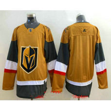 Vegas Golden Knights Blank Gold Alternate Stitched Jersey With 2023 Stanley Cup Patch