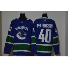 Vancouver Canucks #40 Elias Pettersson Blue Stitched Jersey