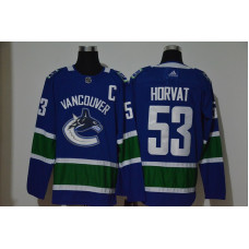 Vancouver Canucks #53 Bo Horvat Blue With C Patch Stitched Jersey