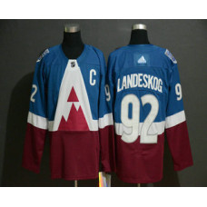 Colorado Avalanche #92 Gabriel Landeskog Blue 2020 Stadium Series Stitched Jersey