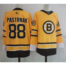 Boston Bruins #88 David Pastrnak Yellow 2020-21 Stitched Jersey