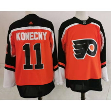 Philadelphia Flyers #11 Travis Konecny Orange 2020-21 Stitched Jersey