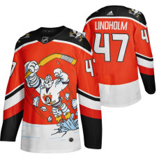 Anaheim Ducks #47 Hampus Lindholm Red 2020-21 Reverse Retro Alternate Jersey