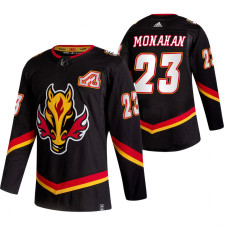 Calgary Flames #23 Sean Monahan Black 2020-21 Reverse Retro Alternate Jersey