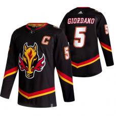 Calgary Flames #5 Mark Giordano Black 2020-21 Reverse Retro Alternate Jersey