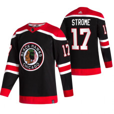 Chicago Blackhawks #17 Dylan Strome Black 2020-21 Reverse Retro Alternate Jersey