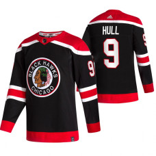 Chicago Blackhawks #9 Bobby Hull Black 2020-21 Reverse Retro Alternate Jersey