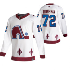 Colorado Avalanche #72 Joonas Donskoi White Reverse Retro Alternate With Jersey 2022 Stanley Cup Champions Patch