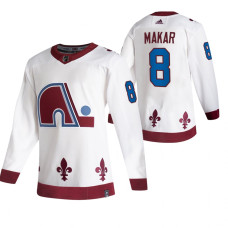 Colorado Avalanche #8 Cale Makar White 2020-21 Reverse Retro Alternate Jersey