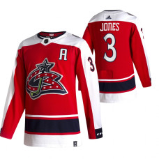 Columbus Blue Jackets #3 Seth Jones Red 2020-21 Reverse Retro Alternate Jersey