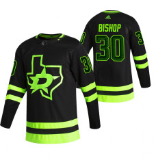 Dallas Stars #30 Ben Bishop Black 2020-21 Reverse Retro Alternate Jersey