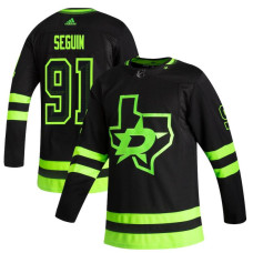 Dallas Stars #91 Tyler Seguin Black 2020-21 Reverse Retro Alternate Jersey