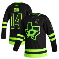 Dallas Stars #14 Jamie Benn Black 2020-21 Reverse Retro Alternate Jersey