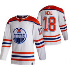 Edmonton Oilers #18 James Neal White 2020-21 Reverse Retro Alternate Jersey