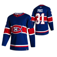 Montreal Canadiens #31 Carey Price Blue 2020-21 Reverse Retro Alternate Jersey