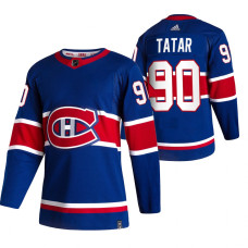 Montreal Canadiens #90 Tomas Tatar Blue 2020-21 Reverse Retro Alternate Jersey