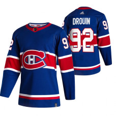 Montreal Canadiens #92 Jonathan Drouin Blue 2020-21 Reverse Retro Alternate Jersey