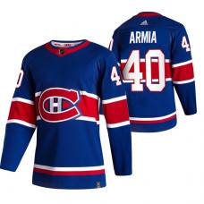 Montreal Canadiens #40 Joel Armia Blue 2020-21 Reverse Retro Alternate Jersey