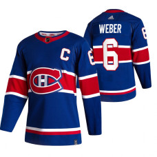 Montreal Canadiens #6 Shea Weber Blue 2020-21 Reverse Retro Alternate Jersey