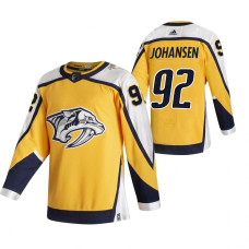 Nashville Predators #92 Ryan Johansen Yellow 2020-21 Reverse Retro Alternate Jersey