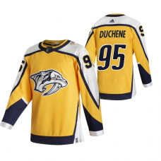 Nashville Predators #95 Matt Duchene Yellow 2020-21 Reverse Retro Alternate Jersey