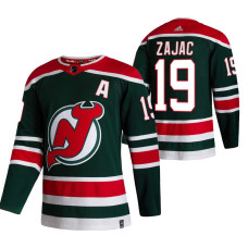 New Jersey Devils #19 Travis Zajac Green 2020-21 Reverse Retro Alternate Jersey