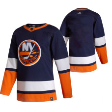 New York Islanders Blank Navy Blue 2020-21 Reverse Retro Alternate Jersey