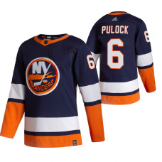 New York Islanders #6 Ryan Pulock Navy Blue 2020-21 Reverse Retro Alternate Jersey