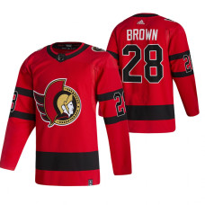 Ottawa Senators #28 Connor Brown Red 2020-21 Reverse Retro Alternate Jersey