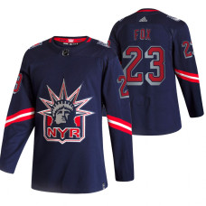 New York Rangers #23 Adam Fox Navy 2020-21 Reverse Retro Alternate Jersey