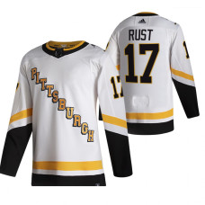 Pittsburgh Penguins #17 Bryan Rust White 2020-21 Reverse Retro Alternate Jersey