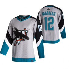 San Jose Sharks #12 Patrick Marleau Gray 2020-21 Reverse Retro Alternate Jersey