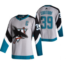 San Jose Sharks #39 Logan Couture Gray 2020-21 Reverse Retro Alternate Jersey