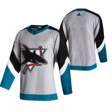 San Jose Sharks Blank Gray 2020-21 Reverse Retro Alternate Jersey