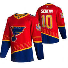 St. Louis Blues #10 Brayden Schenn Red 2020-21 Reverse Retro Alternate Jersey