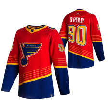 St. Louis Blues #90 Ryan O'Reilly Red 2020-21 Reverse Retro Alternate Jersey