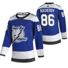 Tampa Bay Lightning #86 Nikita Kucherov Blue 2020-21 Reverse Retro Alternate Jersey