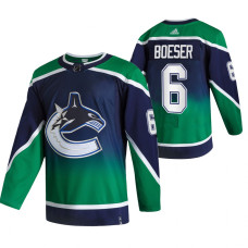 Vancouver Canucks #6 Brock Boeser Green 2020-21 Reverse Retro Alternate Jersey