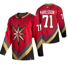 Vegas Golden Knights #71 William Karlsson Red Reverse Retro Alternate Jersey With 2023 Stanley Cup Patch