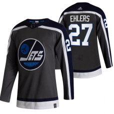 Winnipeg Jets #27 Nikolaj Ehlers Black 2020-21 Reverse Retro Alternate Jersey