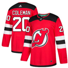 New Jersey Devils #20 Blake Coleman Home Red Authentic Jersey