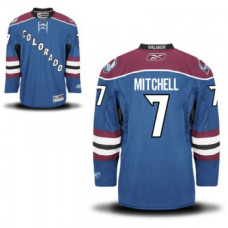 Reebok Colorado Avalanche #7 John Mitchell Authentic Royal Blue Alternate Jersey