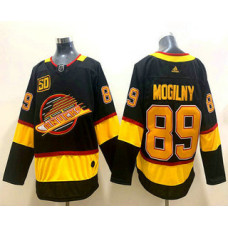 Vancouver Canucks #89 Alexander Mogilny Black 50th Season Stitched Jersey