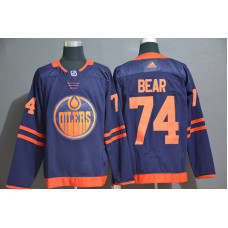 Edmonton Oilers #74 Ethan Bear Navy Blue Stitched Jersey