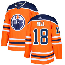 Edmonton Oilers #18 James Neal Orange Home Authentic Stitched Jersey