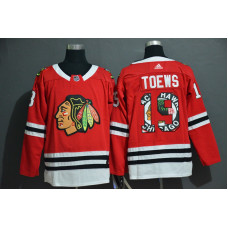 Chicago Blackhawks #19 Jonathan Toews NEW Red Fashion Stitched Jersey