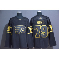 Philadelphia Flyers #79 Carter Hart Black Golden Stitched Jersey