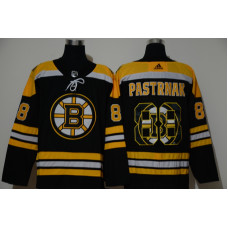 Boston Bruins #88 David Pastrnak Black With Team Logo Stitched Jersey