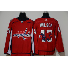 Washington Capitals #43 Tom Wilson Red With Team Logo Stitched Jersey